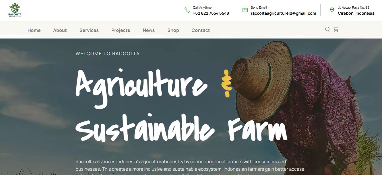 Raccolta Agriculture website